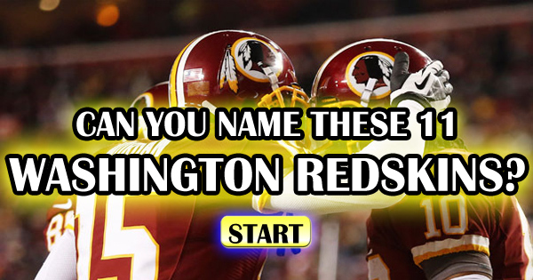 Can You Name These 11 Washington Redskins?