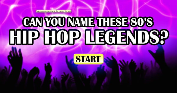 Can You Name These 80’s Hip Hop Legends?