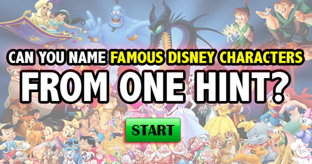 Can You Name These Famous Disney Characters From A Hint?