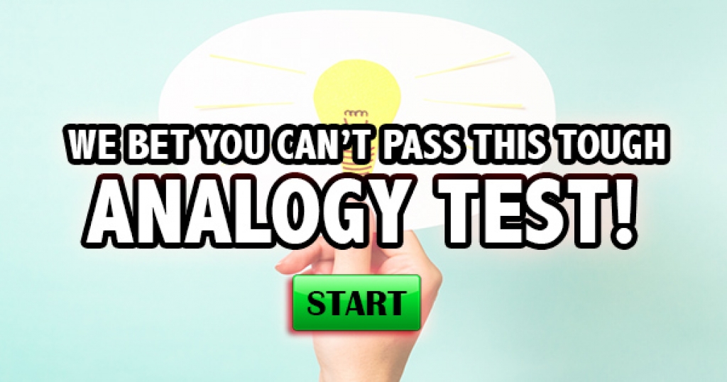 We Bet You Can’t Pass This Tough Analogy Test!