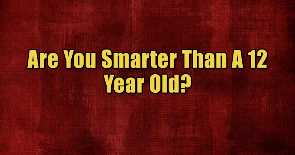 Are You Smarter Than A 12 Year Old?