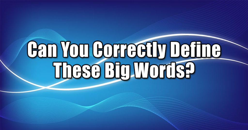 Can You Correctly Define These Big Words?