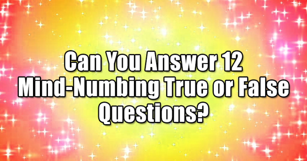 Can You Answer 12 Mind-Numbing True or False Questions?